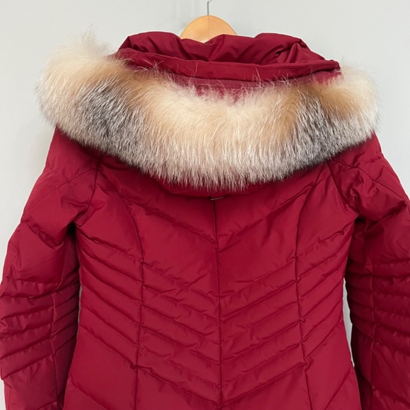 Parja quilted duck down puffer with detachable hood & fur trim - Picture 5 of 6